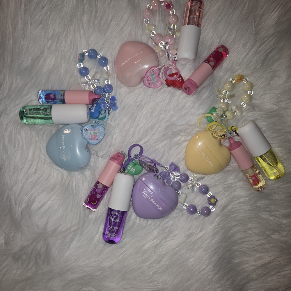 Colorful Heart-Shaped Lip Gloss Set